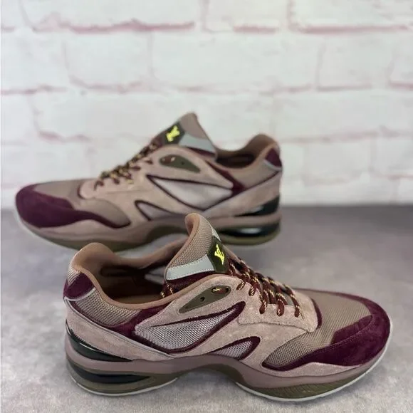 Louis Vuitton Maroon and Aqua Sneakers